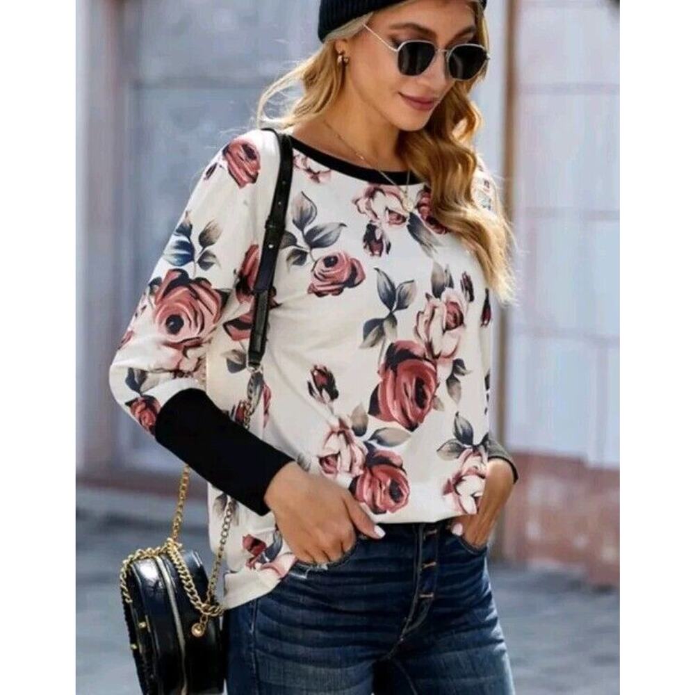 Vintage Floral Long SleeveSz Small